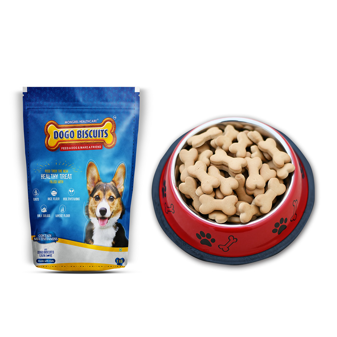 Mongrel Healthcare Adult Biscuits 1 Kg Feeding Bowls Dogo Biscuits