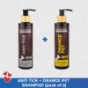 Anti tick with orange pet shampoo